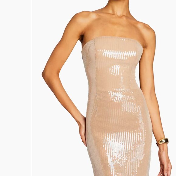 Retrofête Ember Dress - Sequin Nude Gown - Picture 2 of 6